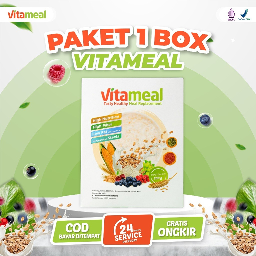 

Vitameal - Sereal Vitameal Sehat Multigrain Bantu Turunkan Gula Darah Cegah Diabetes dan Kolesterol Alami Tanpa Efek Samping Vitameal Diabetes Vitameal Sereal Vitameal Official Store Vitameal MultigrainSereal paket 1 box 200 gram