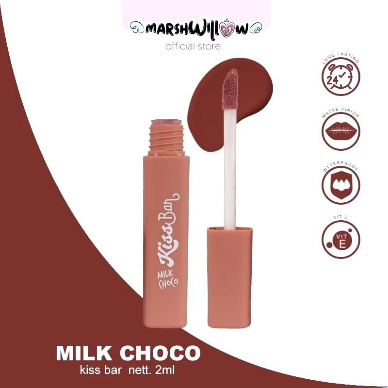 Marshwillow Kiss Bar Lip Cream With Vit E by Natasha Wilona - Lipstick Choco