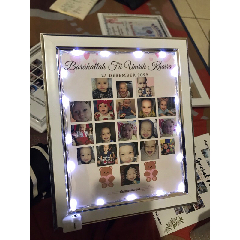 BINGKAI + CETAK FOTO + LAMPU