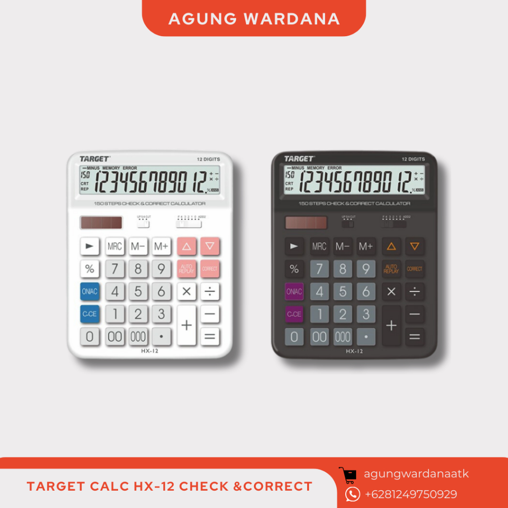 

KALKULATOR TARGET HX-12 CHECK &CORRECT BLACK