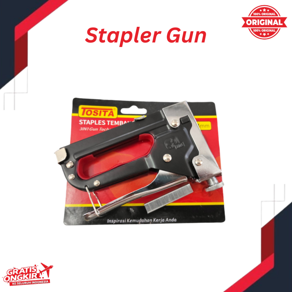 

Staple Staples Gun 4-14mm Steples Tembak 3 in 1 Jok Kulit Kayu Karpet Kardus 4-14 MM TOSITA
