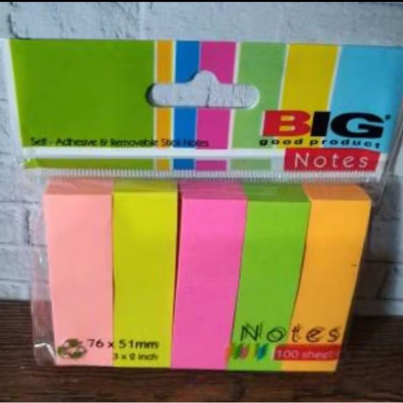 

Isi 100 Lembar Sticky Notes dan Memo Polos Pembatas Buku