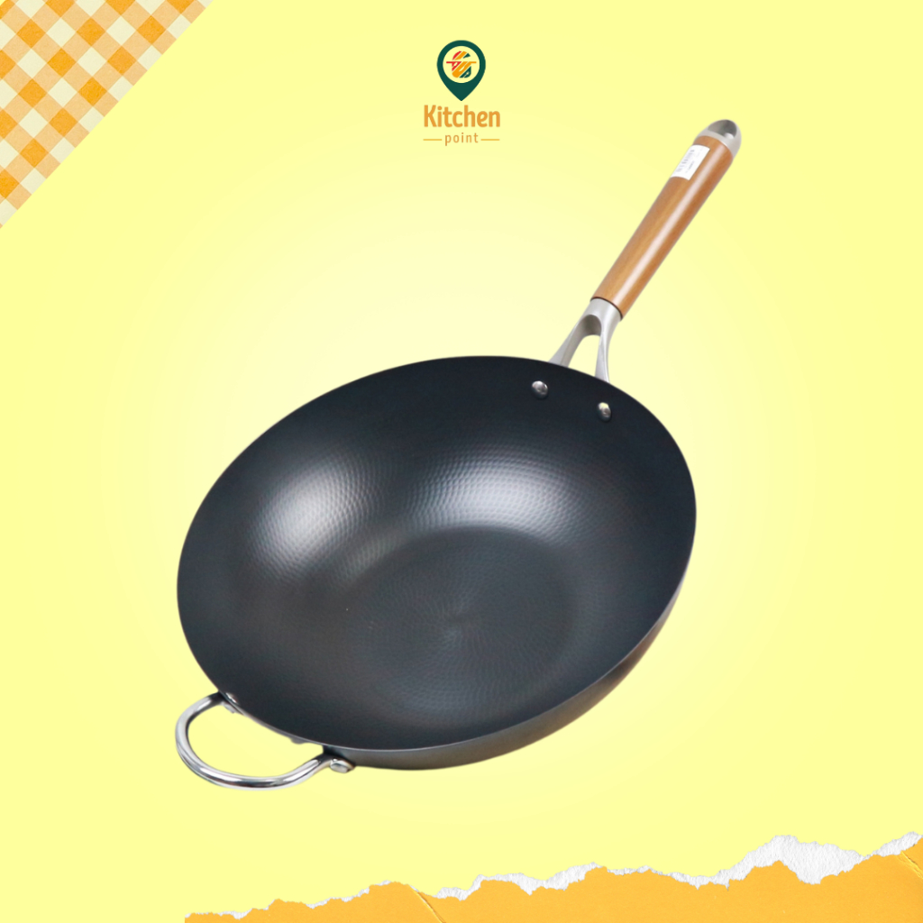 Preston Wajan nasi goreng 34 cm Polos & Motif tebal / Wajan Jumbo / Anti Lengket / Anti Karat - KP