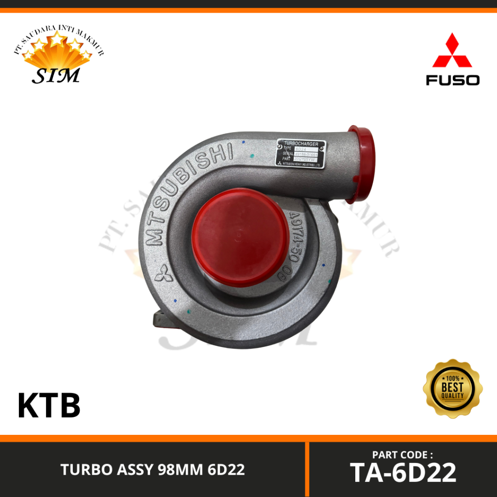 Turbo Assy 98mm Mitsubishi Fuso6D22 - TA-6D22