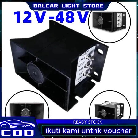 Alarm Atret/Mundur Rem, Klakson Atret 3 Suara, Back horn, 3 suara 12/48V