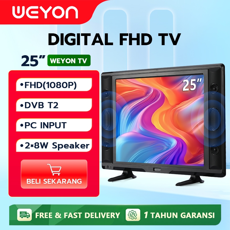 Weyon TV LED Digital 25 inch FHD TV Murah 24 Inch 22 Inch 25 Inch Televisi LED Promo