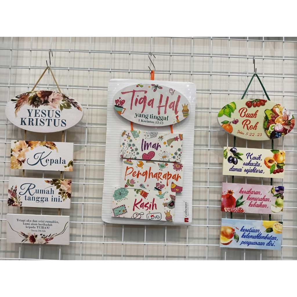 kata rohani dekorasi rumah Hiasan Dinding Kayu Pajangan Dinding Hiasan Rumah Pajangan Kamar pajangan