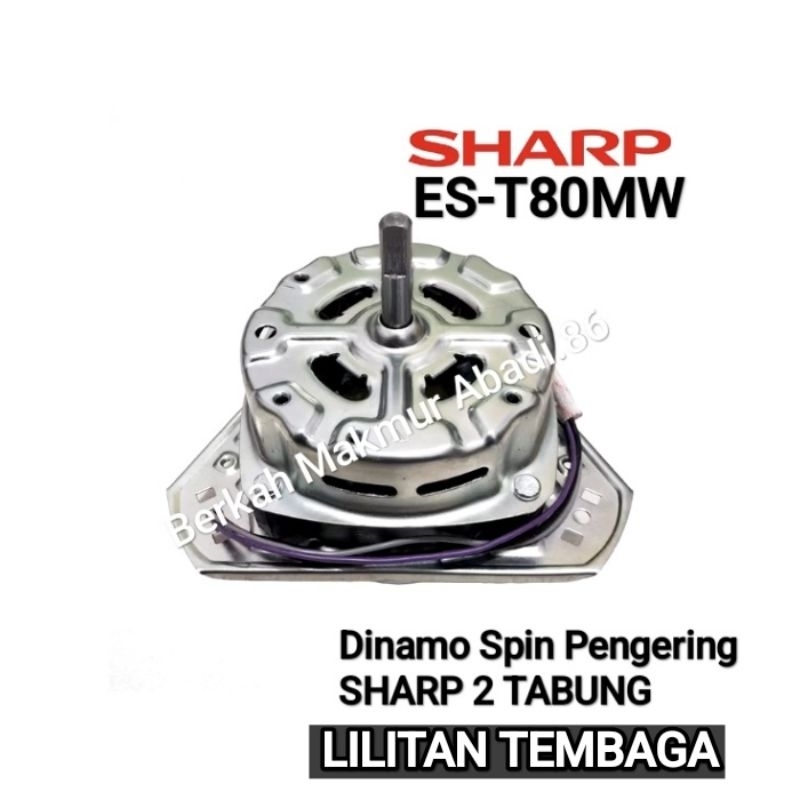 Dinamo Pengering Mesin Cuci SHARP ES-T80MW Sharp Es T80Mw Motor Dinamo Spin Pengering Sharp 2 Tabung
