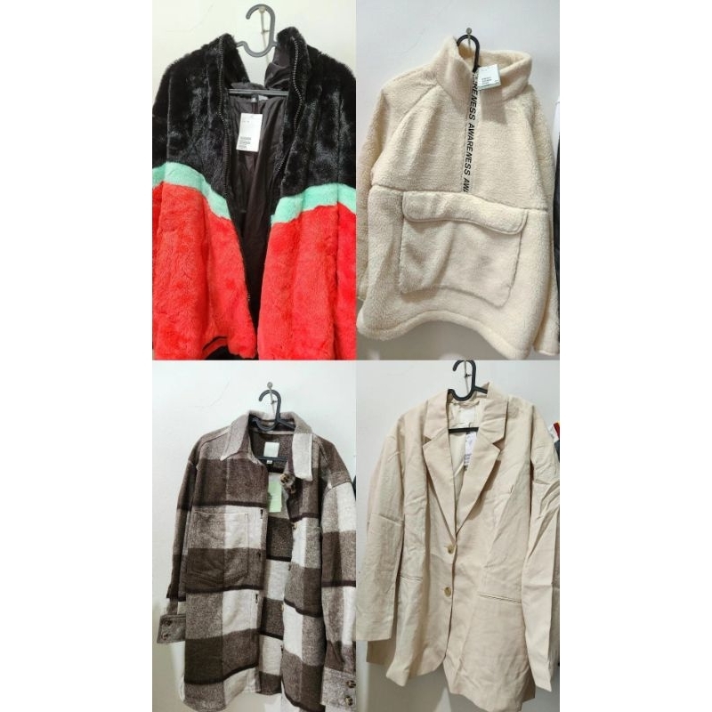 Fleece Sherpa Jacket Blazer Coat Shacket HnM H&M
