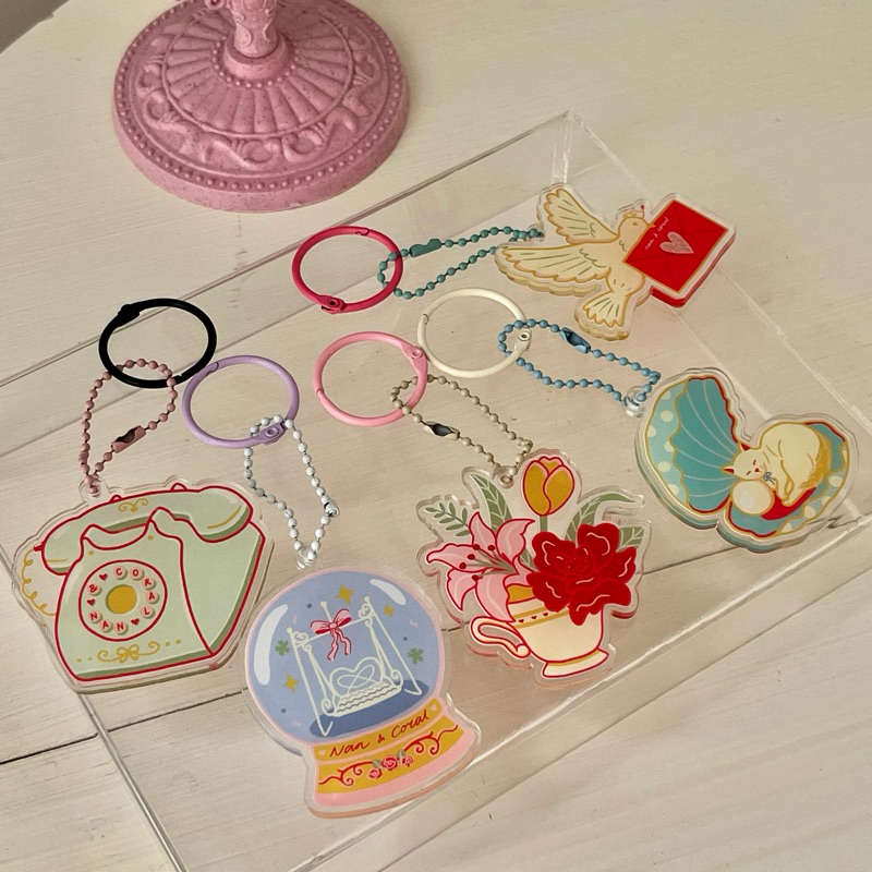 (CUSTOM) Nan & Coral Acrylic Keychain / Bag Charm