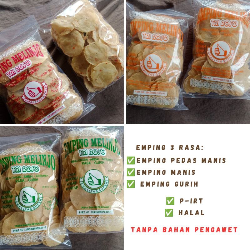 

[500 GRAM] EMPING RASA PEDAS MANIS, EMPING MANIS, DAN EMPING GURIH TANPA BAHAN PENGAWET 500GRAM (1/2KG)