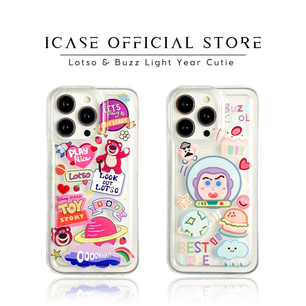 「Clearance Sale 」 Airbag Soft Case Lotso Buzz Toy Story Compatible with Oppo A16 4G A16 A55 A54 A36 