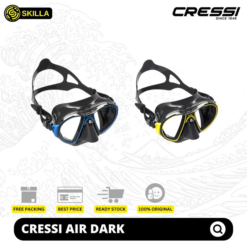 Cressi Air Dark Mask Scuba Diving Masker