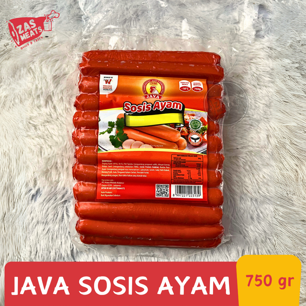 

JAVA SOSIS AYAM MERAH 750GR | Java Sosis Ayam 750 gram | Horeca Pack