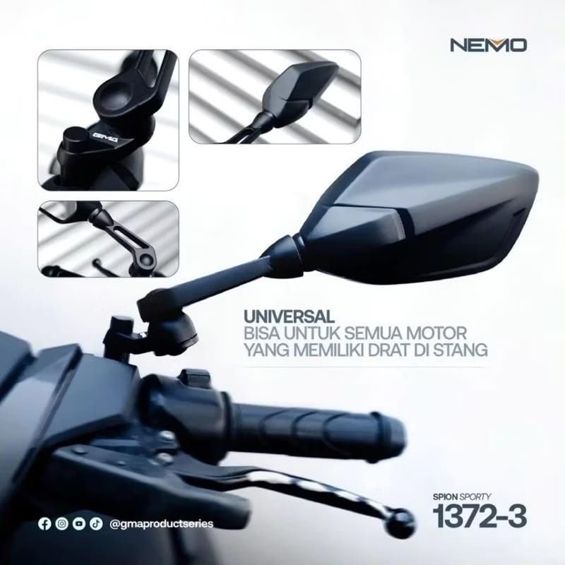 Spion Klik Nemo Stylo Vario Beat Nmax Pcx Adv Aerox Lexi Universal 1372-3