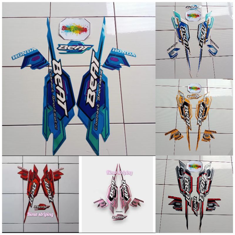 STICKER STRIPING LIS LES BODY MOTOR BEAT KARBU 2008