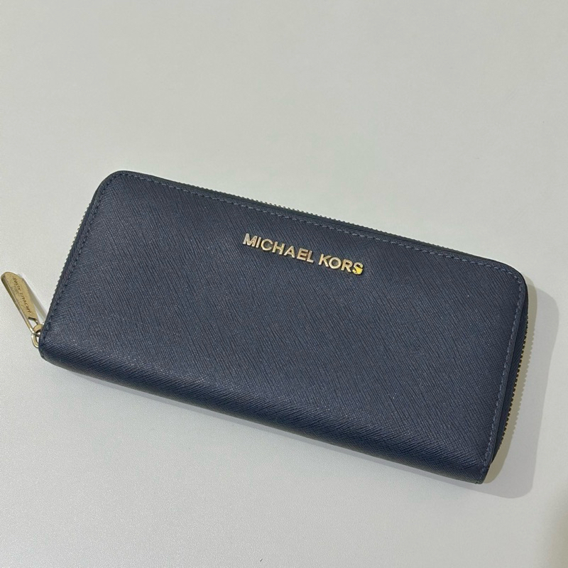 [100% Preloved Ori] Dompet Panjang Michael Kors / Dompet Panjang Biru Michael Kors Dompet Uang Dompe