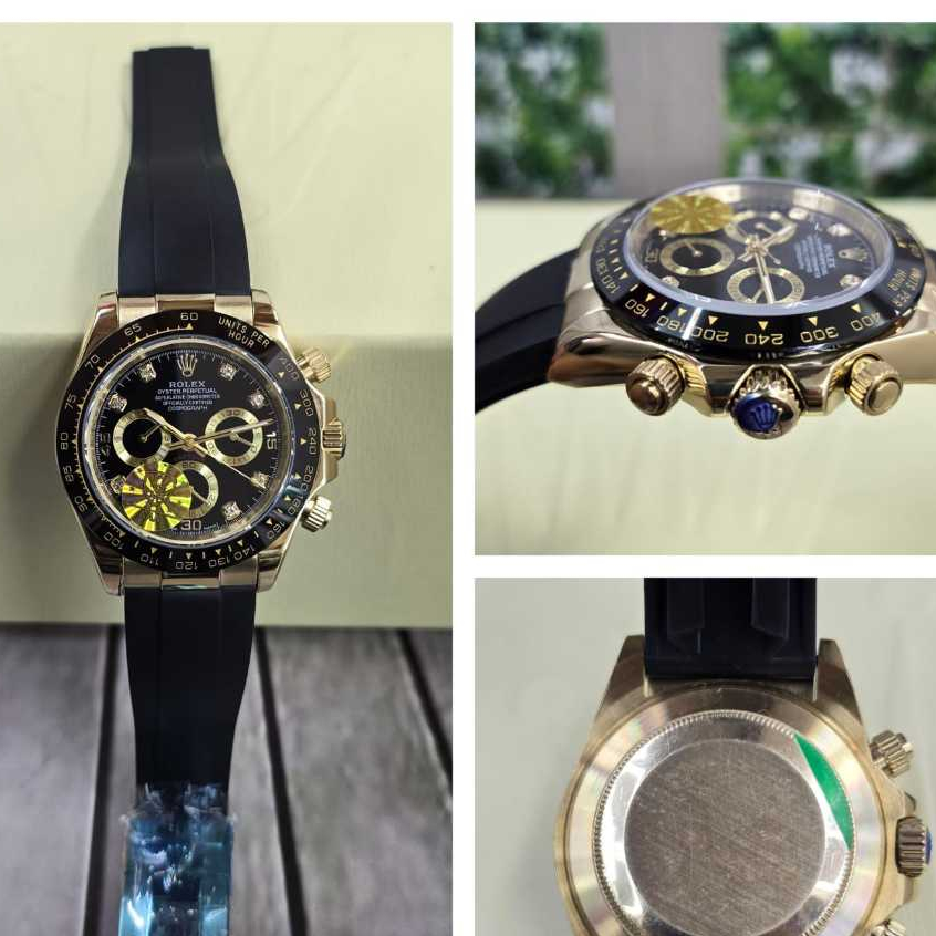 Jam Tangan Pria Rolex Daytona 40mm Automatic Movement Black Dial Super Quality