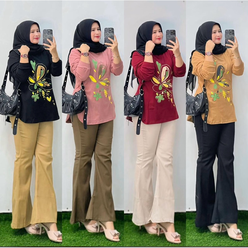 set celana wanita set wanita set cutbray wanita setelan celana cutbray wanita