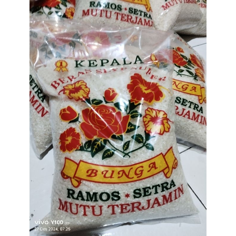 

Beras 5 liter. Pulen sedang