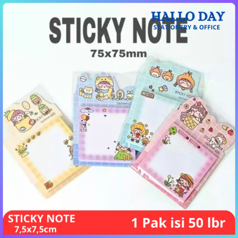 

HD Sticky Notes Motif Lucu Tempelan Kertas Catatan Memo Note