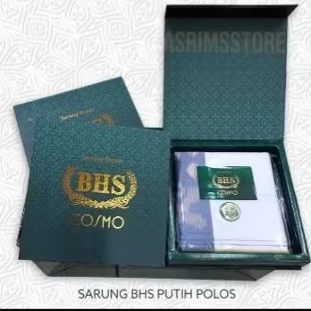 Sarung BHS cosmo hitam polos/putih polos