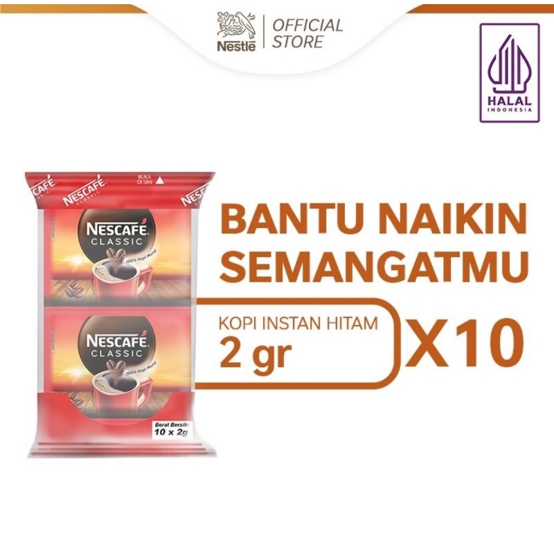 

Nescafe Classic 10X2gr Kopi Instan Hitam Tanpa ampas