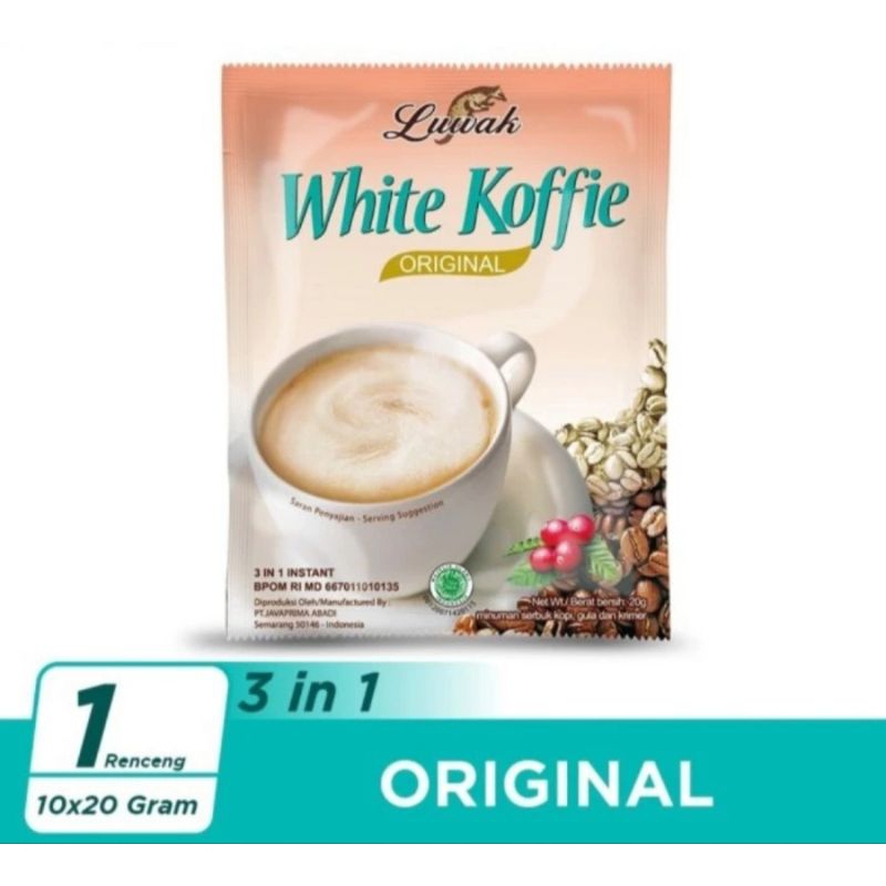 

kopi luwak white koffie original 1 renteng isi 10 sachet