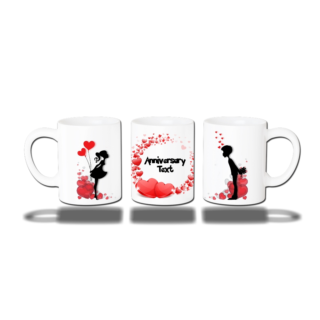 MUG CANGKIR GELAS ANNIVERSARY DAY WEDDING SOUVENIR CUSTOM PERNIKAHAN VALENTINEKADO MERCH