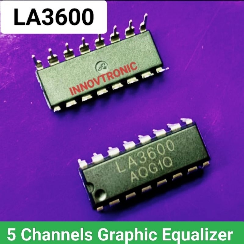 IC LA3600 RRT DIP 16Pin 12V 5Ch Equalizer Tone Control