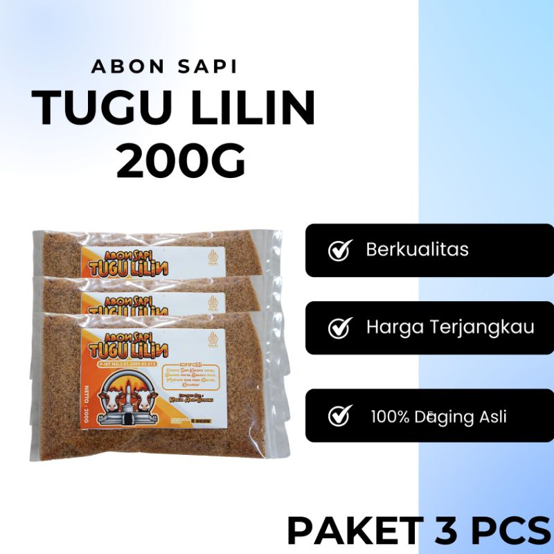 

PAKET 3 PCS ABON SAPI TUGU LILIN - 200g