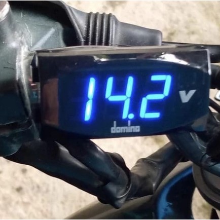 volt meter motor aki digital waterproof volt meter digital warna biru