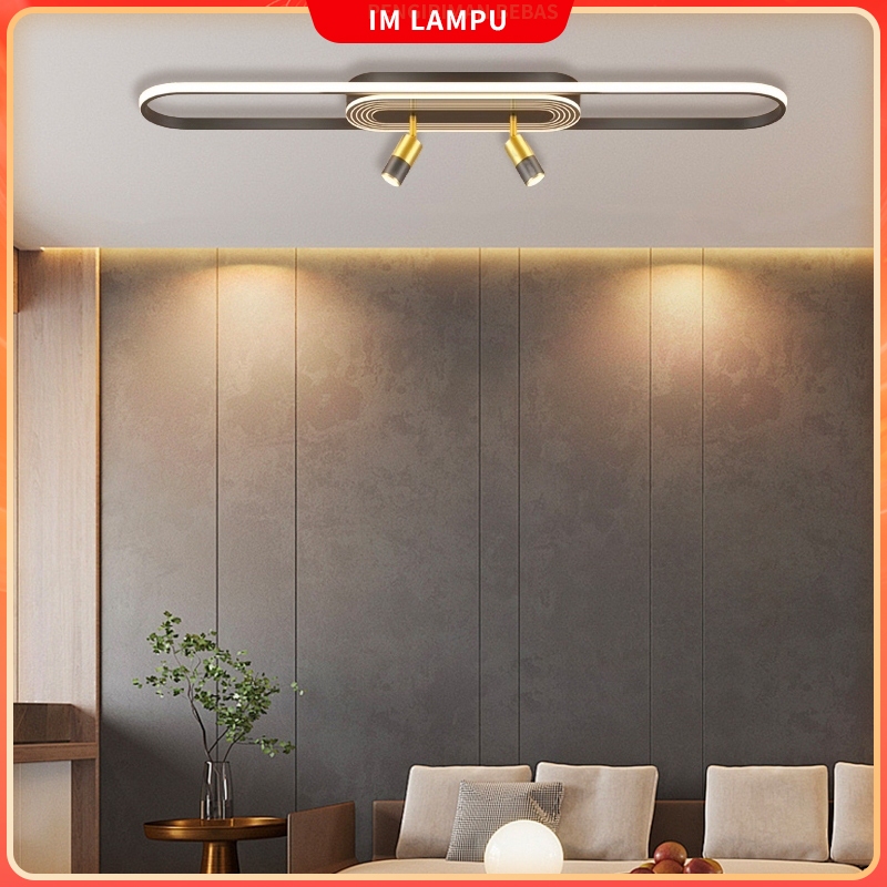 (lampu sorot/Remote) Lampu plafon panjang estetika ruang tamu/kamar tidur/porch/cloakroom 3 warna