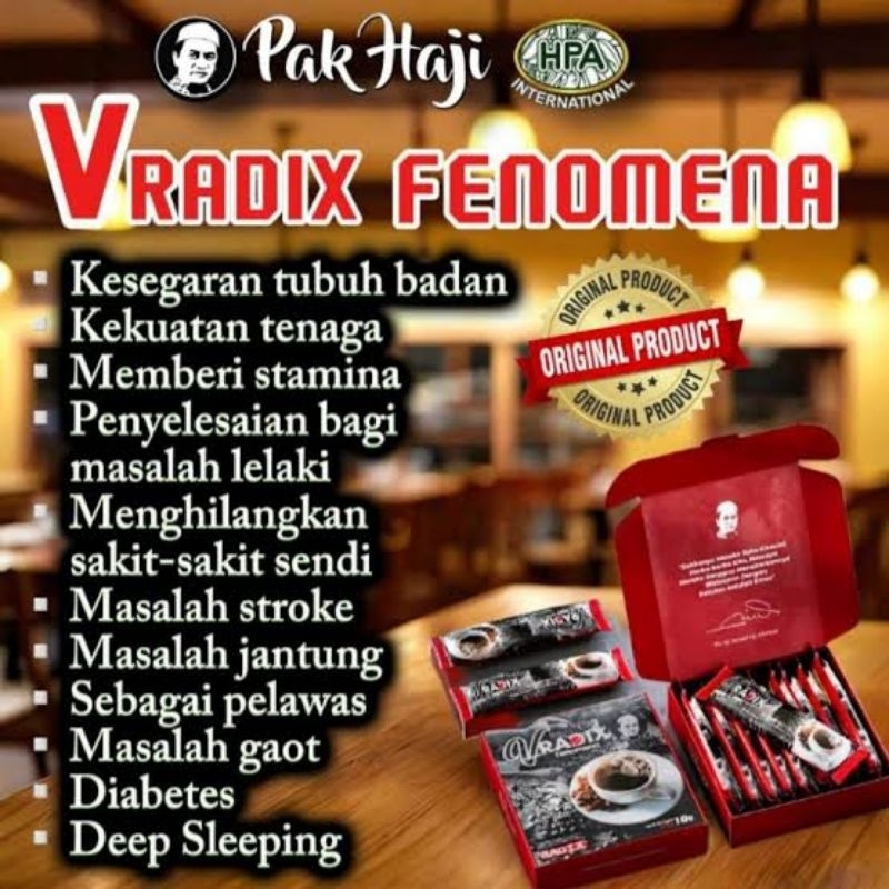 Vradix Fenomena HPA PAK HAJI kemasan terbaru isi 3 sachet