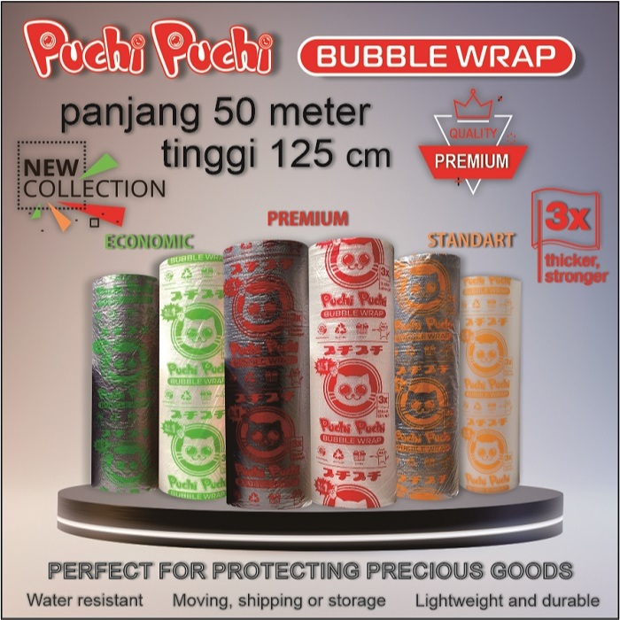 

BUBBLE WRAP ROLL PREMIUM 125CM X 50M PUCHIPUCHI