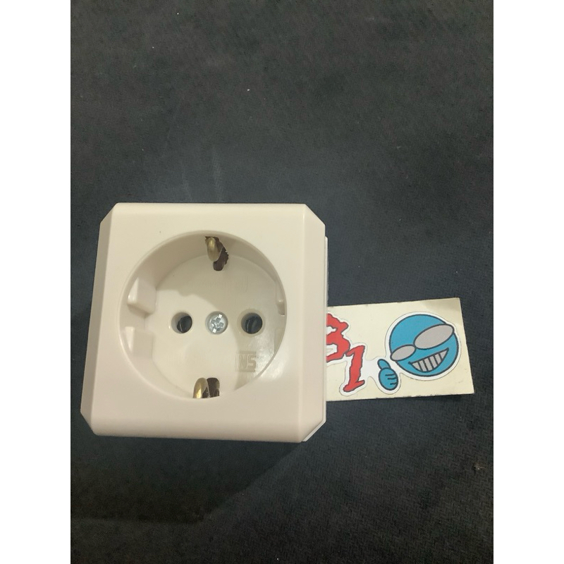 stopkontak stop kontak broco 1 lubang OB tempel