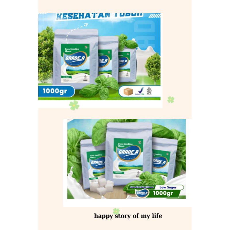 

SUSU KAMBING ETAWA GRADE A LOW SUGAR 1000gr