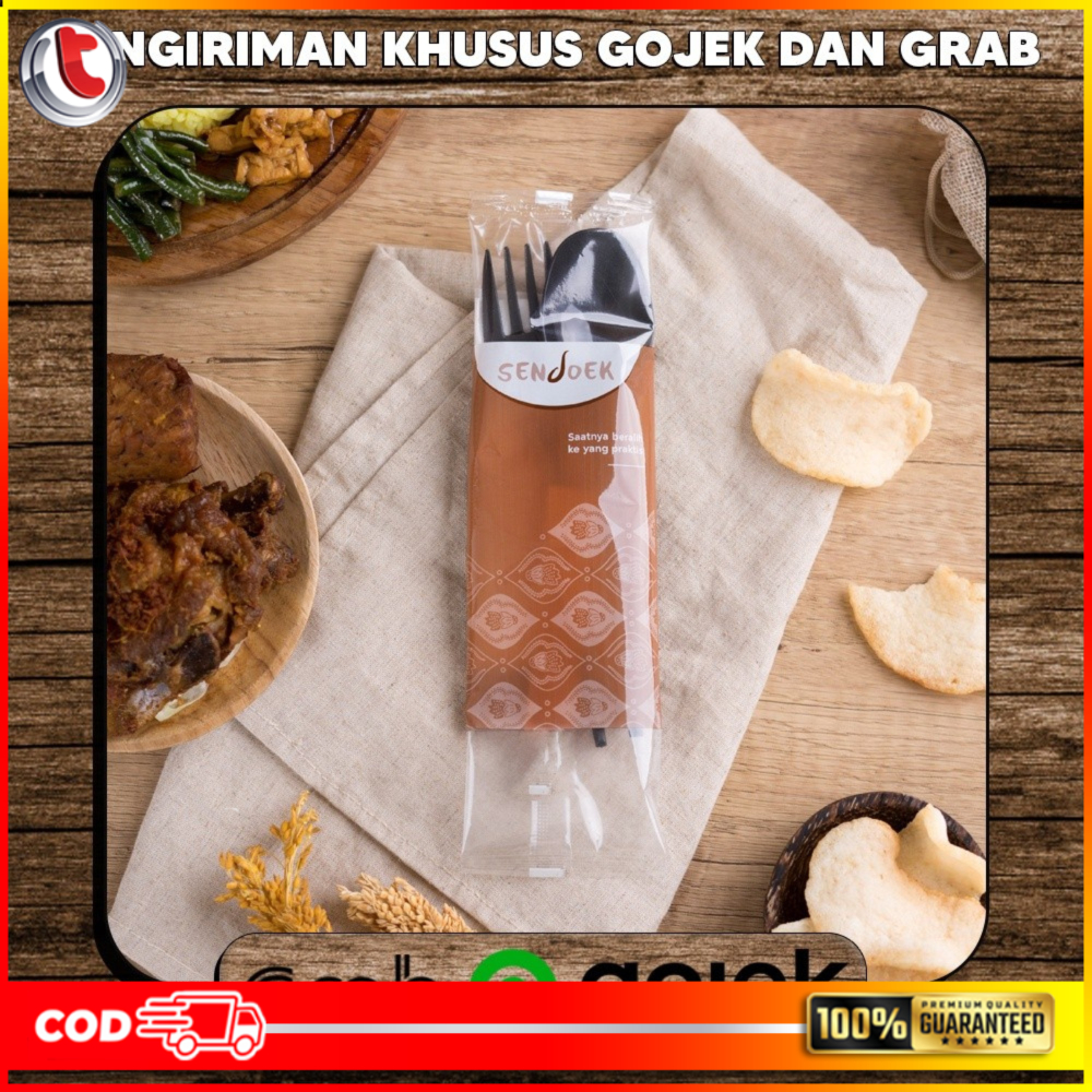 Catering Set Sendok Garpu Plastik Tissue / Sendok Garpu Set Plastik TB15 - Sen