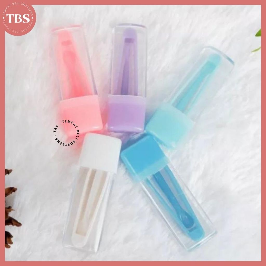 PENJEPIT SOFTLENS "BASIC" / CAPIT SOFTLENS / SPATULA / KOTAK / WADAH / TRAVEL KIT / CASE / LENSCASE 