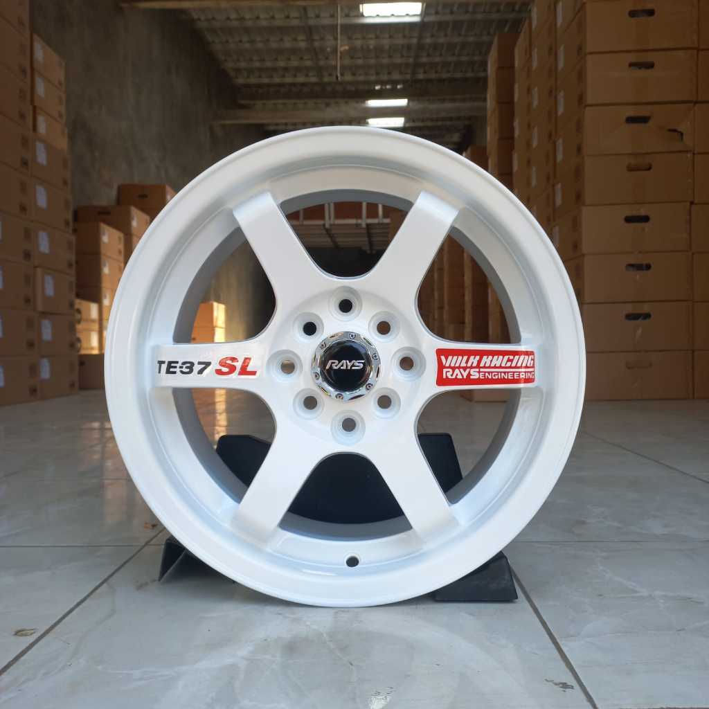 1 SET VELG TE37 SL BARU R16 H4 dbl vcd 100/114 Lbr 7 ET 35 Wrn Putih
