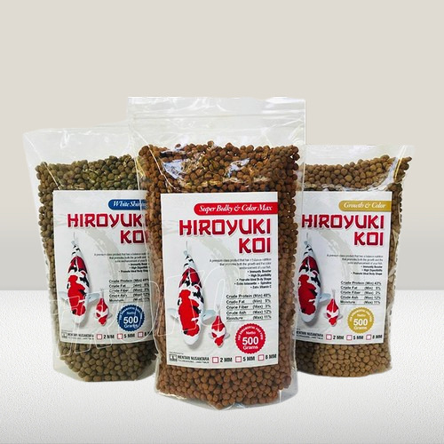 HIROYUKI KOI (Pakan ikan koi) MERAH,BIRU,KUNING. 500gr