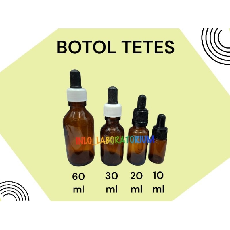Botol Tetes 60 ml Coklat/Botes 60 ml/Botol Tetes Kaca Coklat