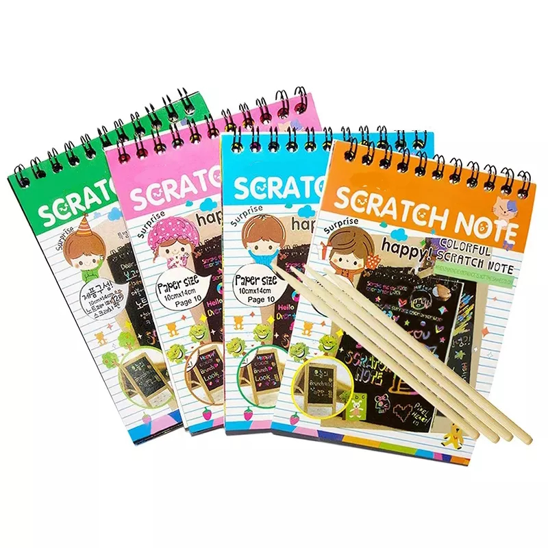 

Scratch Note / Buku Gambar Tulis Gores Ajaib Colourfull / Buku Magic Warna Colourful Scratch Note