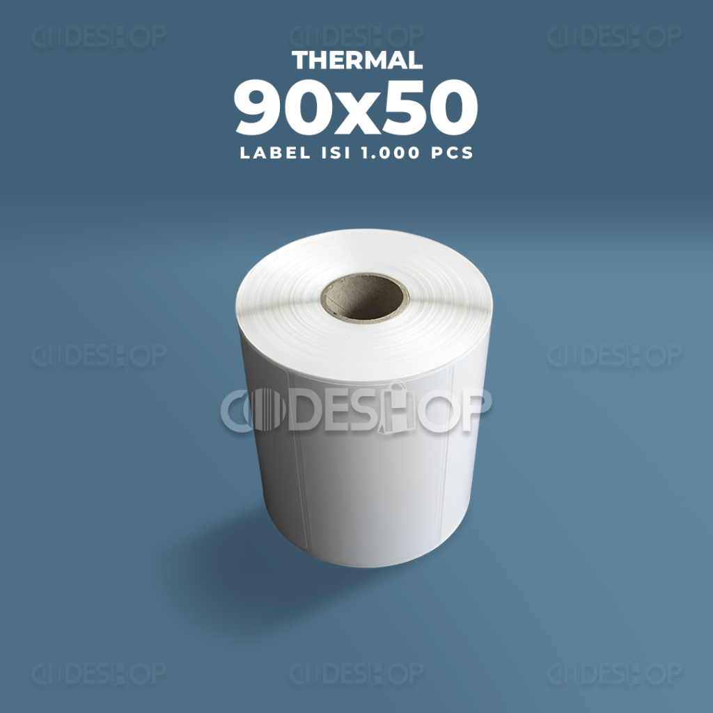 

Label Thermal 90x50 mm 1 Line Core 1 inch isi 1000 Pcs Stiker