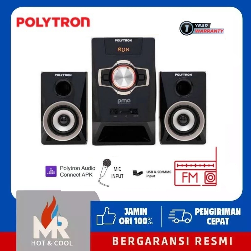 POLYTRON PMA 9321 Multimedia Speaker dengan FM Radio