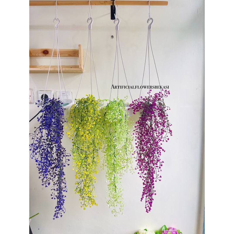 Admiralty vas gantung bunga gantung bunga hias daun juntai bunga juntai plastik