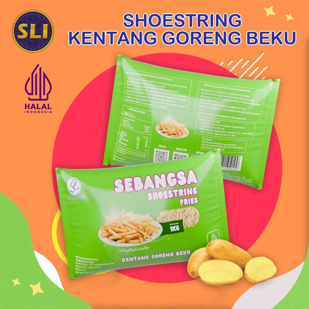 

Sebangsa Shoestring Kentang Goreng Beku 1 KG