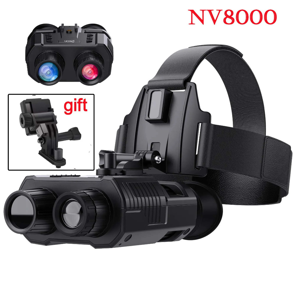 NV8000 3D Infrared Night Vision Binoculars Telescope HD 1080P Kepala Gunung Kegelapan Kamera untuk B