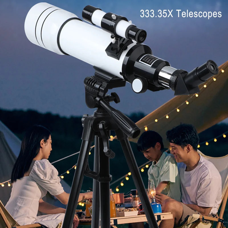 40070 333.35X Teleskop Profesional untuk Anak-Anak ke Malam Visi Melihat Alam Semesta Bulan Bintang 