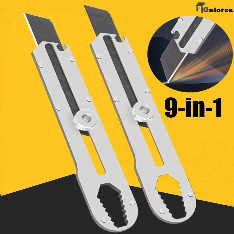 

Galorea Cutter Pisau 18mm / Cutter Blade Blades / 9-in-1 Pemotong Seni Baja Tahan Karat Multifungsi